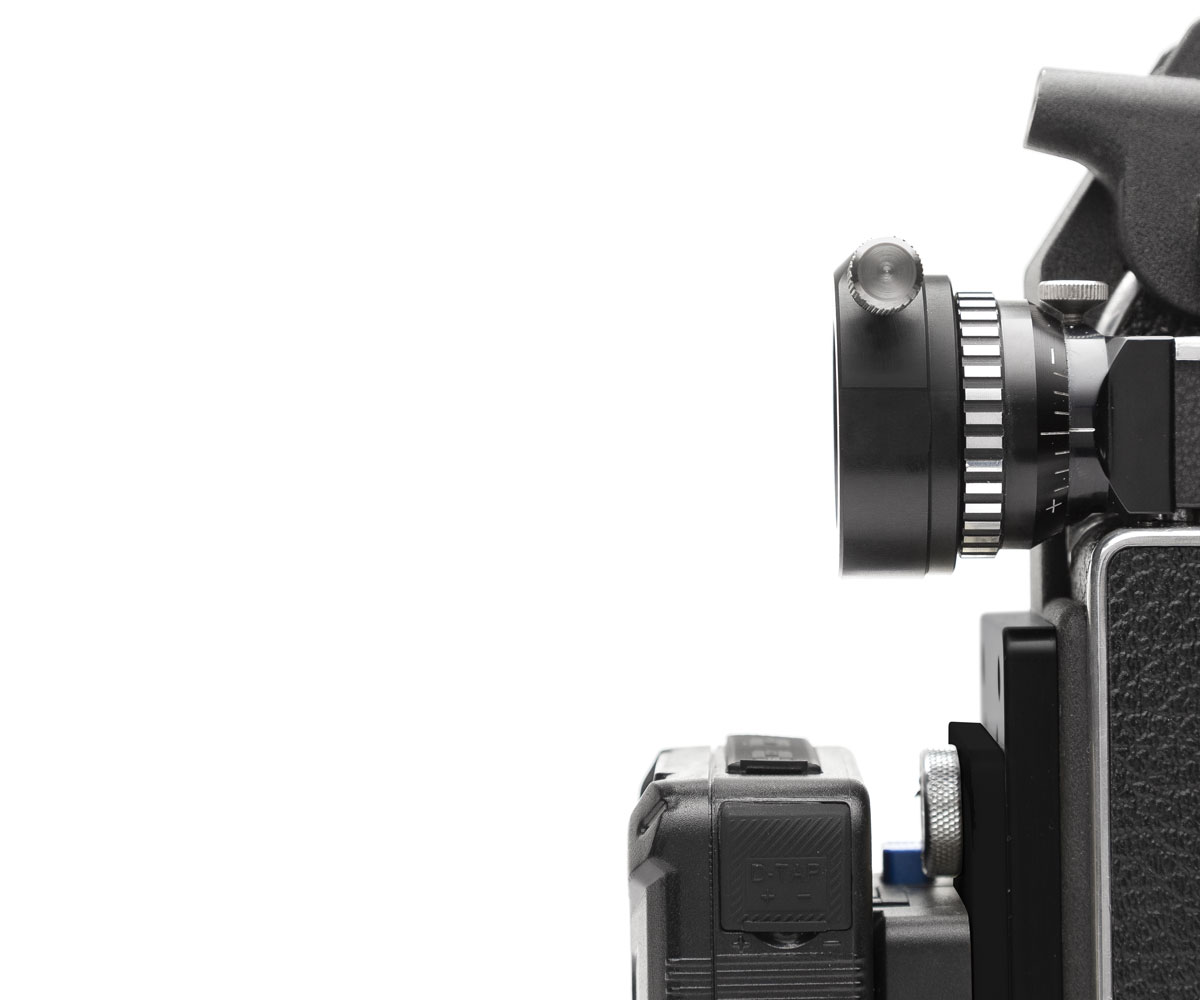 Bolex video assist. Adapter mounted on viewfinder.