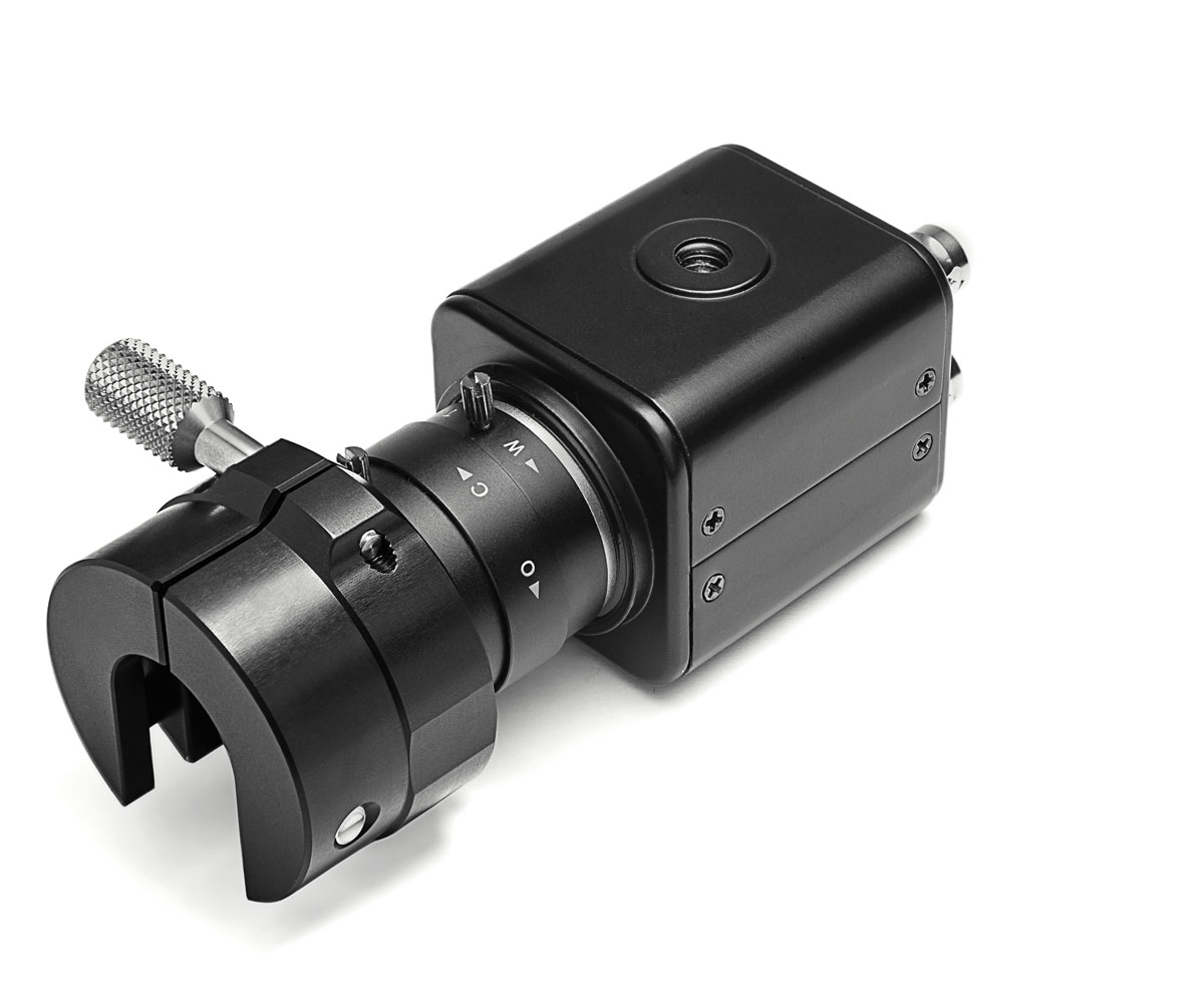 Bolex 10X viewfinder adapter to CCTV HD-SDI, Camera with 2.8-12mm Lens