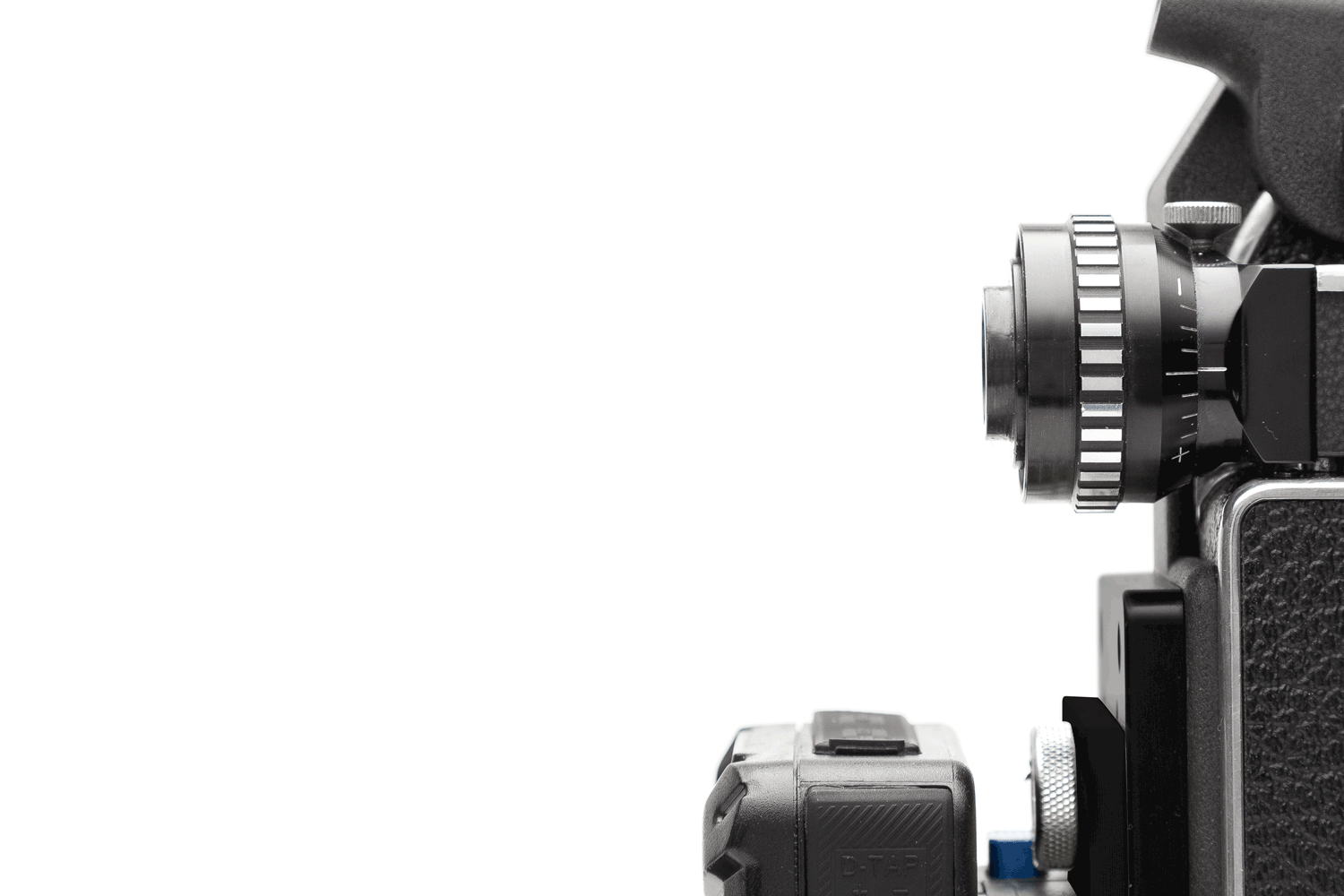 13X Viewfinder of the Bolex REX5 on a White Background.