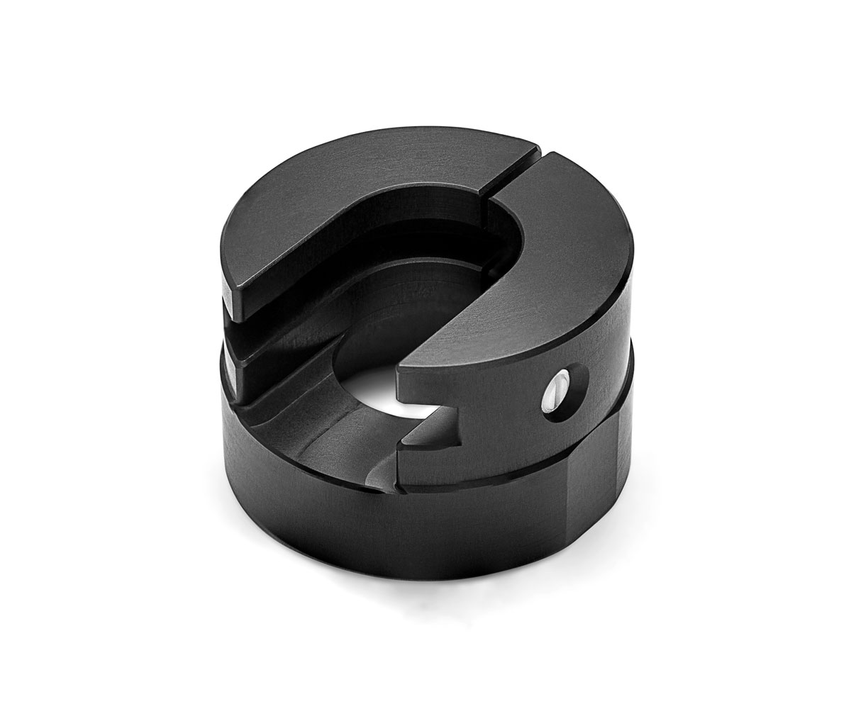 A studio photograph of the upgraded Bolex 10X viewfinder adapter.