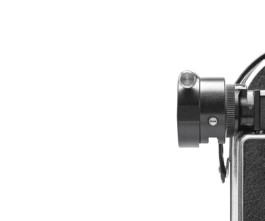 10X Viewfinder of the Bolex REX3 on a White Background with 10x adapter. 