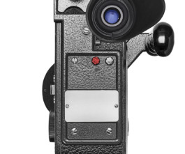 Back of Bolex EBM showcased on white background.