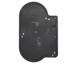 Bolex EBM camera on white background with open cover.