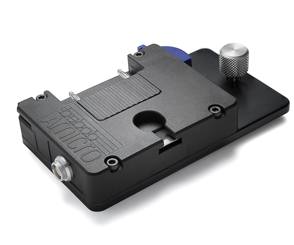 Bebob AMM micro Gold-Mount and Bolfix Bebob Plate showcased on white background.