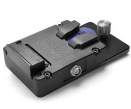 Bebob VMM micro V-Mount and Bolfix Bebob Plate showcased on white background. 