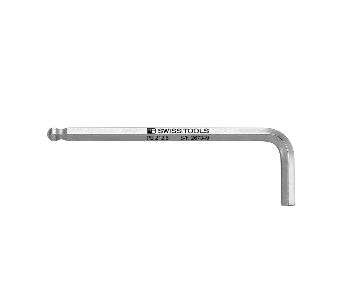 Swiss Tools Key L-wrenches with ball point on white background.