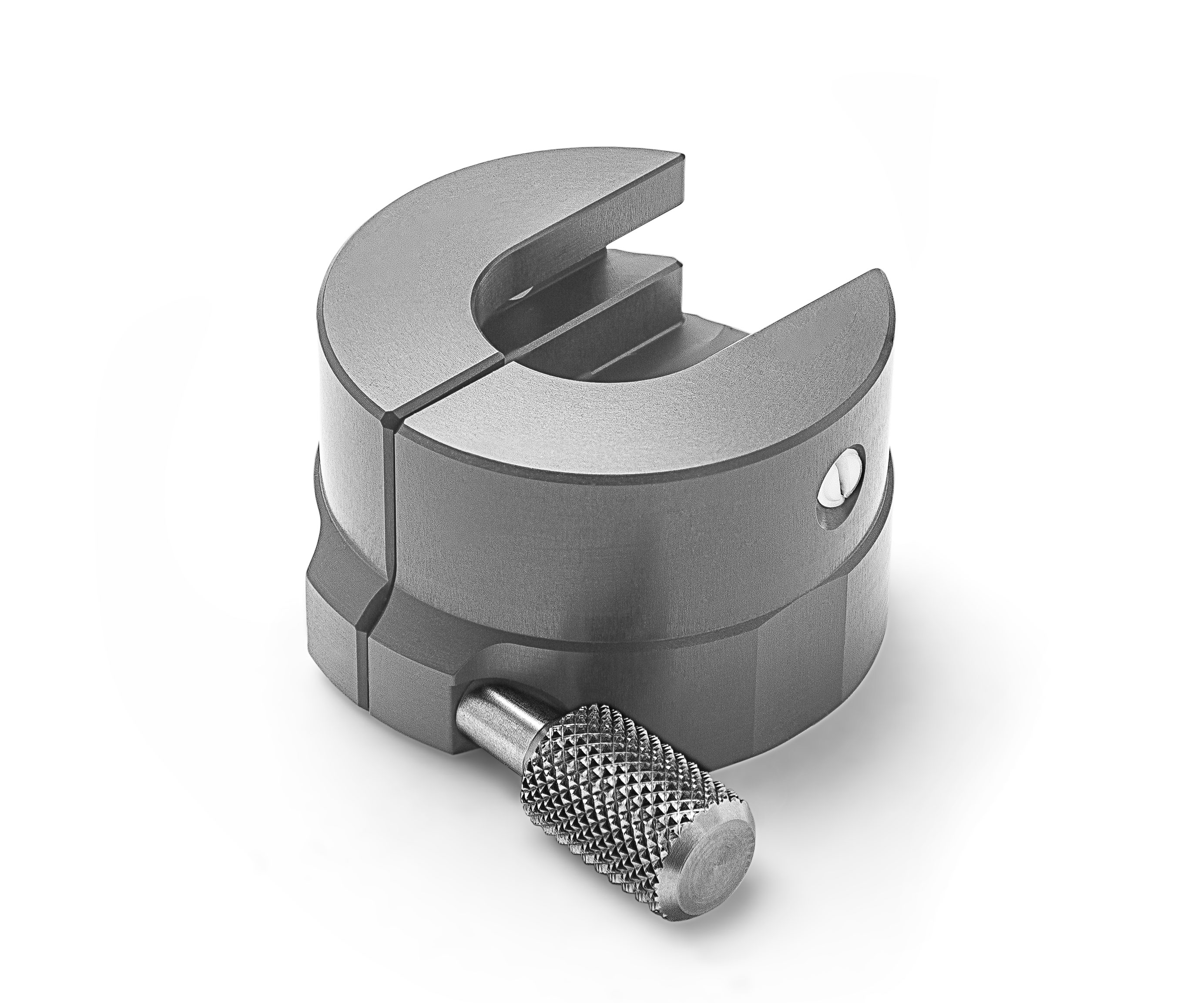 A studio photograph of the upgraded Bolex 10X red viewfinder adapter.