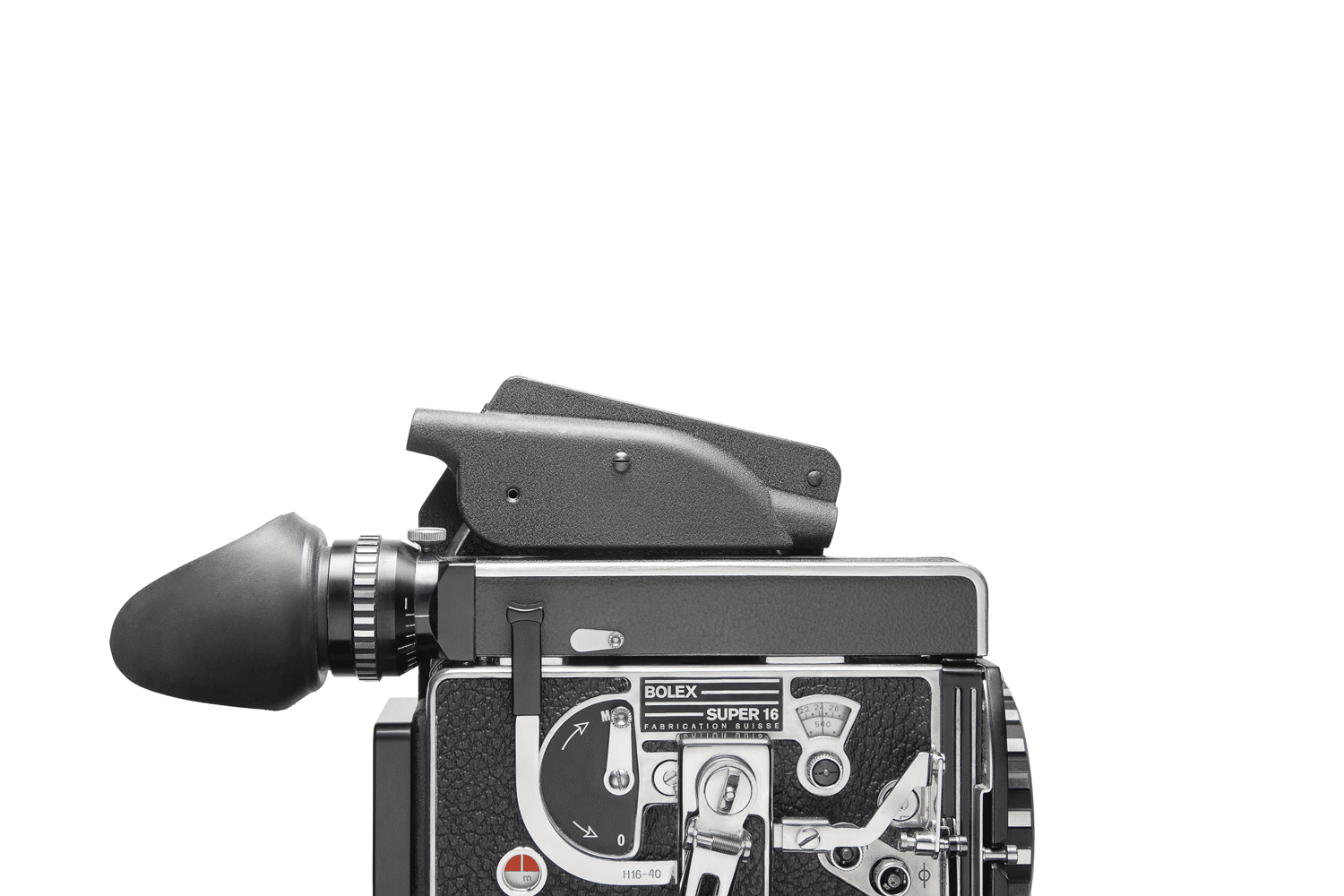 Bolex SBM showcased on white background with Bolfix top plate