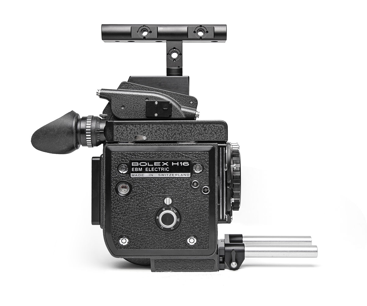 LWS 15mm rod mount installed on Bolex EBM camera