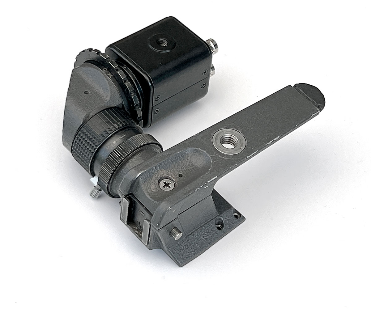 ARRI SR3 video top handle with optics elbow, spacer and locking ring for video tap installation
