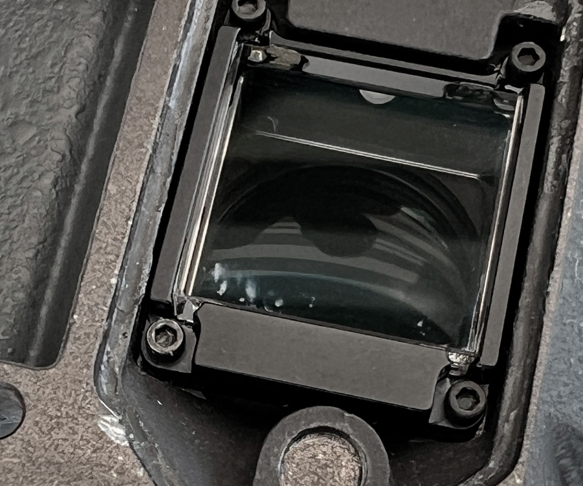 ARRI SR3 video top handle with optics elbow, spacer and locking ring for video tap installation