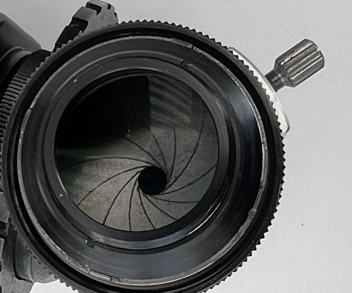 ARRI SR3 video top handle with optics elbow, spacer and locking ring for video tap installation
