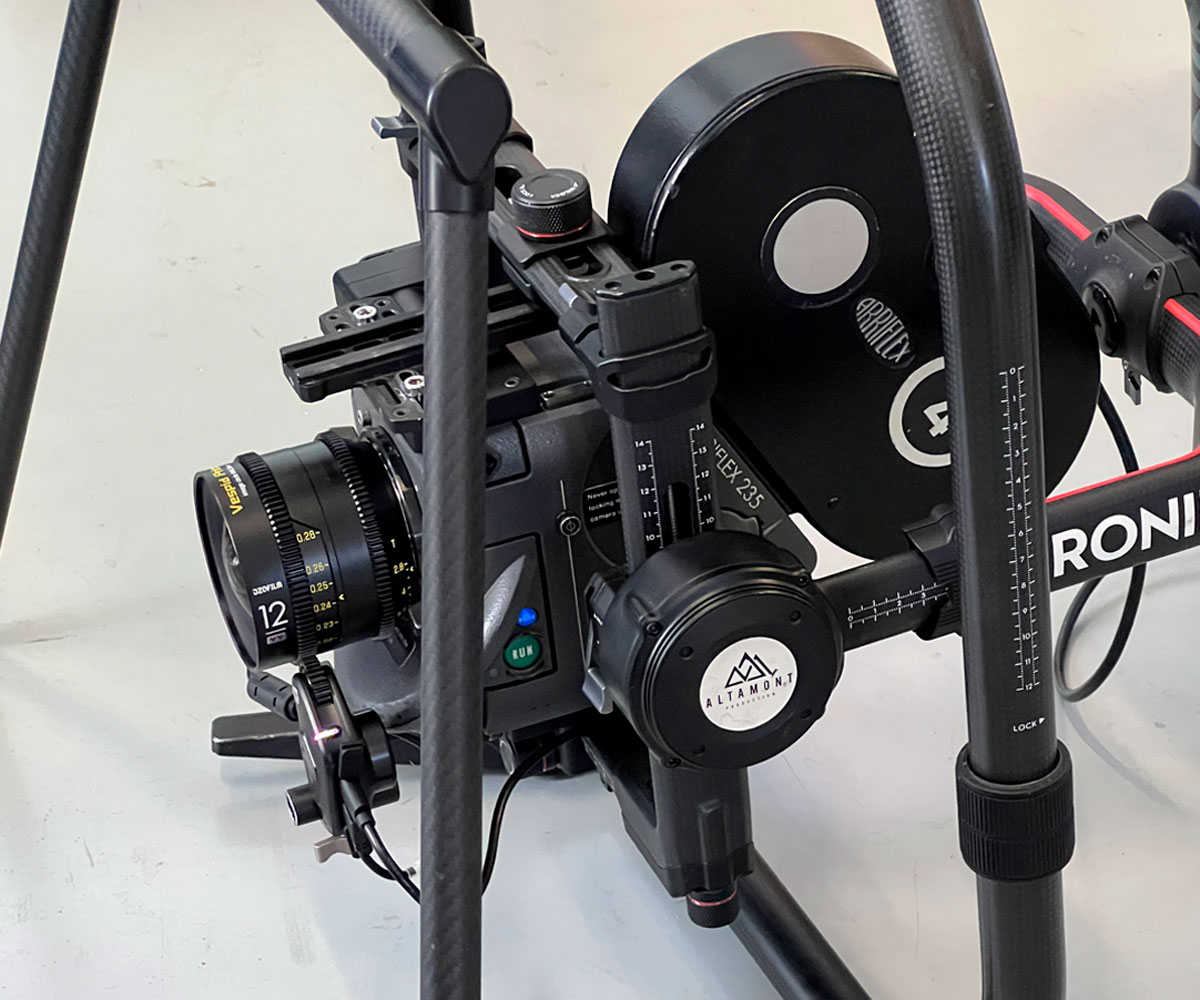 Arri 235 Viewfinder Cover Plate mounted on Arri 235 camera
